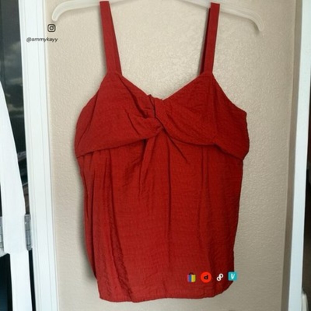 Simply Vera Vera Wang Women's Blouse Size M Copper Orange